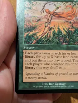 Magic: The Gathering New Frontiers Rare Odyssey Sorcery Green 2001 Ron Spencer - Image 5