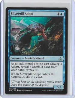 MTG Silvergill Adept Rivals of Ixalan (RIX) Uncommon Magic #053/196 Unplayed - Image 1
