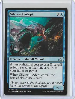 MTG Silvergill Adept Rivals of Ixalan (RIX) Uncommon Magic #053/196 Unplayed - Image 2