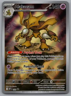 Pokemon TCG Alakazam 009 Me: Mega Evolution Promo Holo Near Mint NM - Image 1
