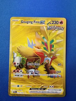Gouging fire ex - 214/162 Temporal Forces Gold Pokemon - NM/MINT - Image 1