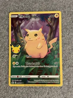 Pikachu 005/025 2021 Pokemon 25th Anniversary Celebrations Full Art Holographic - Image 1