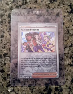 CRAZY Miscut ERROR Pokemon Card Paldean Student Holo Paldean Fates #086/091 2024 - Image 3