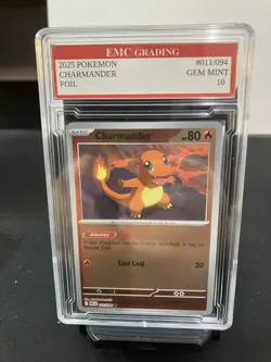CHARMANDER 2025 HOLO FOIL #011/94 Pokemon Card GRADED 10 TCG CCG - Image 1