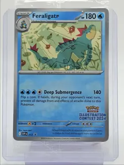 FERALIGATR 2025 POKEMON ILLUSTRATION 2024 BLACK STAR PROMO SEALED #213 Q3423 - Image 1