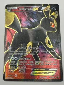 2016 Pokemon Fates Collide Umbreon Ex Ultra Rare Full Art 119/124 Near Mint - Image 1