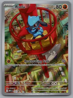 Pokemon TCG Riolu 010 Me: Mega Evolution Promo Holo Near Mint NM - Image 1