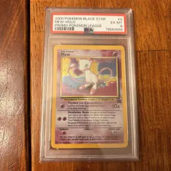 2000 Pokemon Black Star Mew Pokemon League Promo PSA 6 PSA # 65408522 WITH SWIRL - Image 1