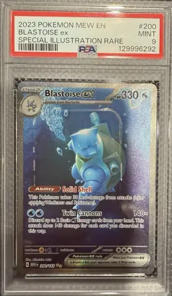 Blastoise EX #200/165 - 2023 Pokemon Mew EN S&V 151 - PSA 9 - Image 1