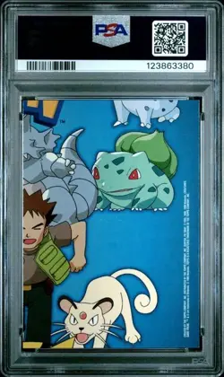 1999 James TV10 Pokemon Topps Series 1 T.V. Character PSA 9 MINT - Image 2