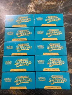 Pokemon Mega Evolution Ascended Heroes ETB New Sealed X10 Case Quantity - Image 5