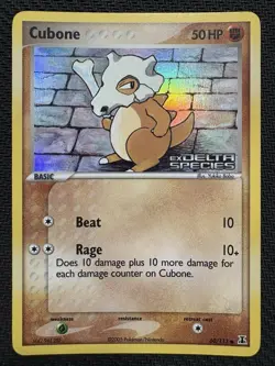Pokemon Cubone EX Delta Species 60/113 Reverse Holo Stamped LP Excellent 2005 - Image 1