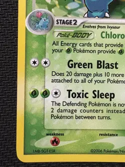 Pokemon Venusaur EX Crystal Guardians 28/100 Reverse Holo Stamped LP Excellent - Image 5