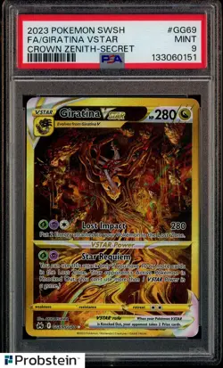 2023 Pokemon SWSH Crown Zenith Secret #GG69 FA Giratina Vstar PSA 9 - Image 1