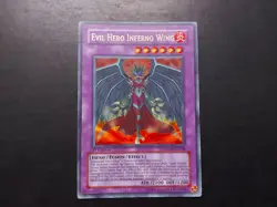 Yugioh - Evil Hero Inferno Wing GLAS-EN038 Ultra Rare 1st Edition - Image 1