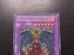 Yugioh - Evil Hero Inferno Wing GLAS-EN038 Ultra Rare 1st Edition - Image 2