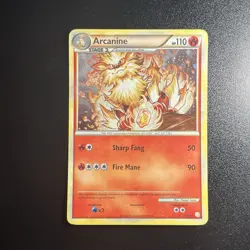 Pokemon TCG 2010 Arcanine HeartGold & SoulSilver Holo Rare Vintage Card 1/123 - Image 1