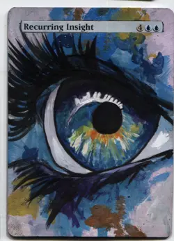 Recurring Insight Altered Art Mtg Hand Painted Card Commander - Image 1