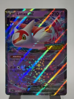 Pokemon TCG Latias EX Double Rare Holo Card 076/191 Surging Sparks Stamped NM - Image 1