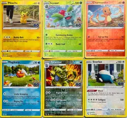 2022 POKEMON GO RARE REVERSE HOLO - 6 CARD LOT - Image 1