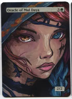Oracle of Muy Daya Altered Art Mtg Hand Painted Card Commander - Image 1