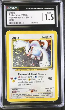 CGC 1.5 Lugia 2000 Neo Genesis 9/111 Holo Pokemon Card - Image 1