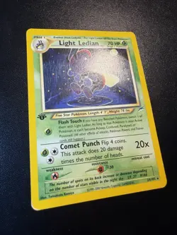 Pokemon Light Ledian 24/105 Neo Destiny 1st edition rare card DMG - Image 4