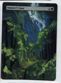 Nature's Lore Altered Art Mtg Hand Painted Card Commander - Image 1