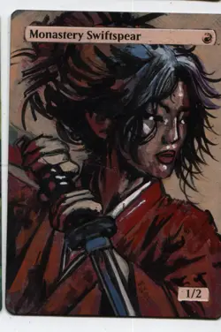 Monastery Swiftspear Altered Art Mtg Hand Painted Card Commander - Image 1