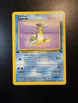 Pokemon TCG Lapras Fossil 1st Edition Non Holo Card 25/62 LP - Image 1