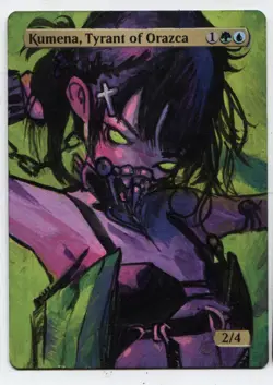 Kumena, Tyrant of Orazca Altered Art Mtg Hand Painted Card Commander - Image 1