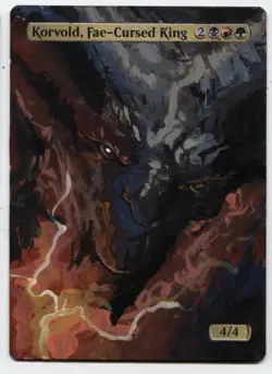 Korvold, Fae-Cursed King Altered Art Mtg Hand Painted Card Commander - Image 1