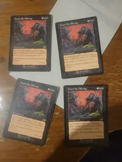 4x Death Pit Offering Nemesis MTG Magic The Gathering Card Vintage Black Removal - Image 1