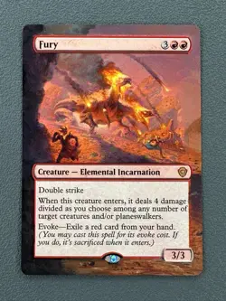 Fury MTG Lorwyn Eclipsed Commander Hand Painted Borderless Extended Altered Art - Image 1