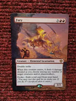 Fury MTG Lorwyn Eclipsed Commander Hand Painted Borderless Extended Altered Art - Image 2