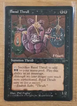 1994 MAGIC THE GATHERING FALLEN EMPIRES BASAL THRULL (PHIL FOGLIO) TD25 - Image 1