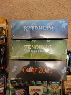 MTG Sealed Booster Boxes Kaldheim, Zendikar Rising, M21, collector boosters + - Image 2