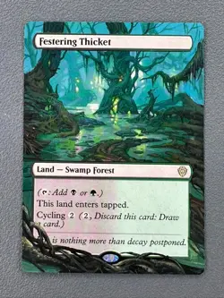 Festering Thicket MTG Lorwyn Eclipsed Commander Hand Painted Full Altered Art v - Image 1