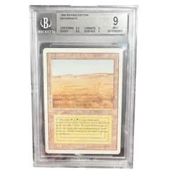 Magic The Gathering Savannah Revised Edition 1994 BGS 9 Mint Graded Dual Land - Image 1