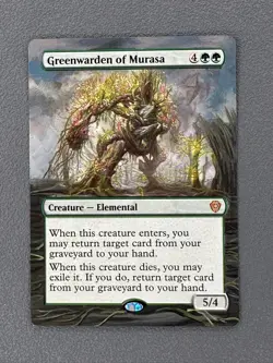 Greenwarden of Murasa 110 MTG Lorwyn Eclipsed Commander Hand Painted Altered Art - Image 1