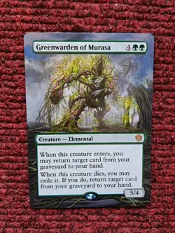 Greenwarden of Murasa 110 MTG Lorwyn Eclipsed Commander Hand Painted Altered Art - Image 2
