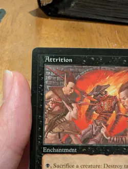 Magic: The Gathering Attrition Rare Urza's Destiny Enchantment Black 1999 Fisch… - Image 2