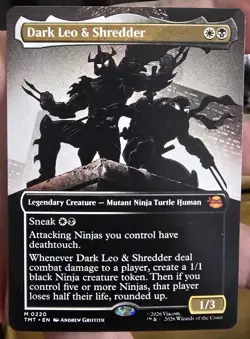 Dark Leo & Shredder X1 BORDERLESS -mythic -Teenage Mutant Ninja Turtles - Mint - Image 1