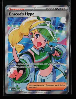 Emcee's Hype 220/182 Ultra Rare SV10: Destined Rivals Pokemon Card - Image 1