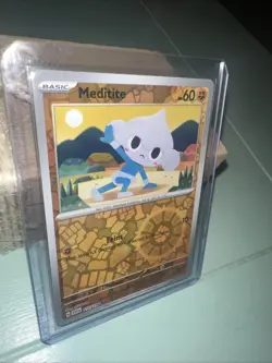 Meditite SV01: Scarlet & Violet Base Set Pokemon 110/198 Reverse Holo NM+ - Image 1