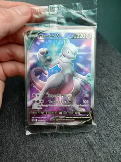 Pokemon TCG Mewtwo V SWSH229 Sword & Shield Full Art Holo Promo (SEALED) - Image 1