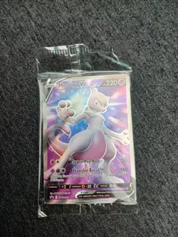 Pokemon TCG Mewtwo V SWSH229 Sword & Shield Full Art Holo Promo (SEALED) - Image 3