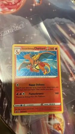 Pokemon TCG Special Delivery Charizard SWSH075 Holo Black Star Promo - Image 1