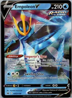 Pokemon Card Empoleon V SWSH108 Black Star Promo - Near Mint - Image 1