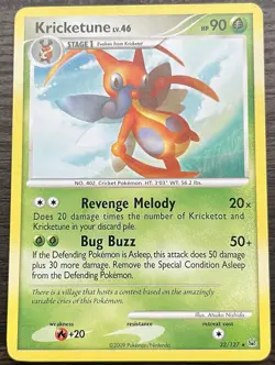 Kricketune 32/127 Pokemon TCG Platinum Base Set Rare MINT NM - Image 1